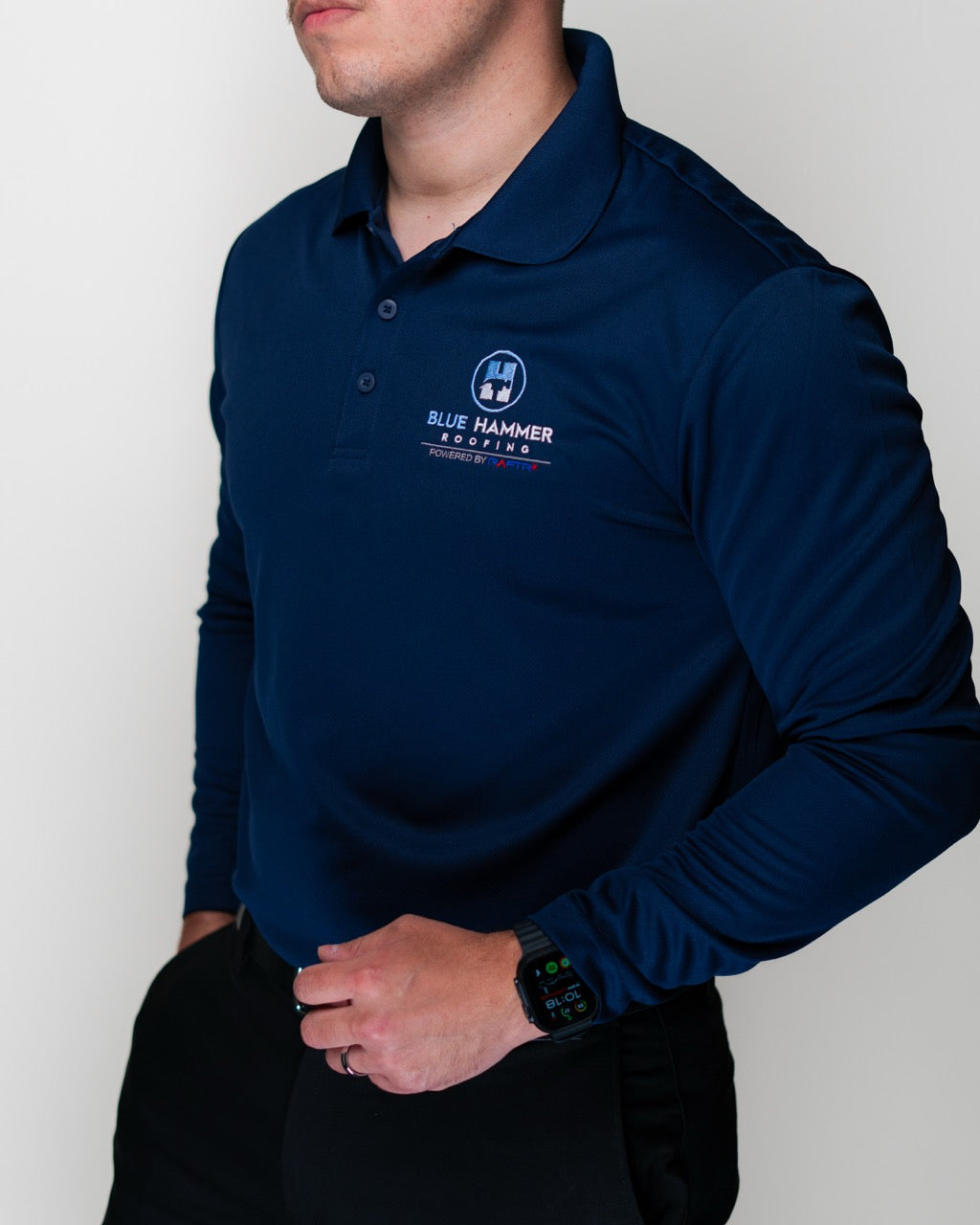 Long Sleeve Polo Shirt Embroidered