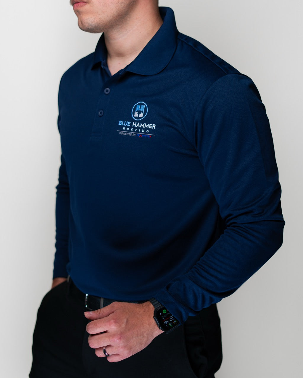 Long Sleeve Polo Shirt Embroidered