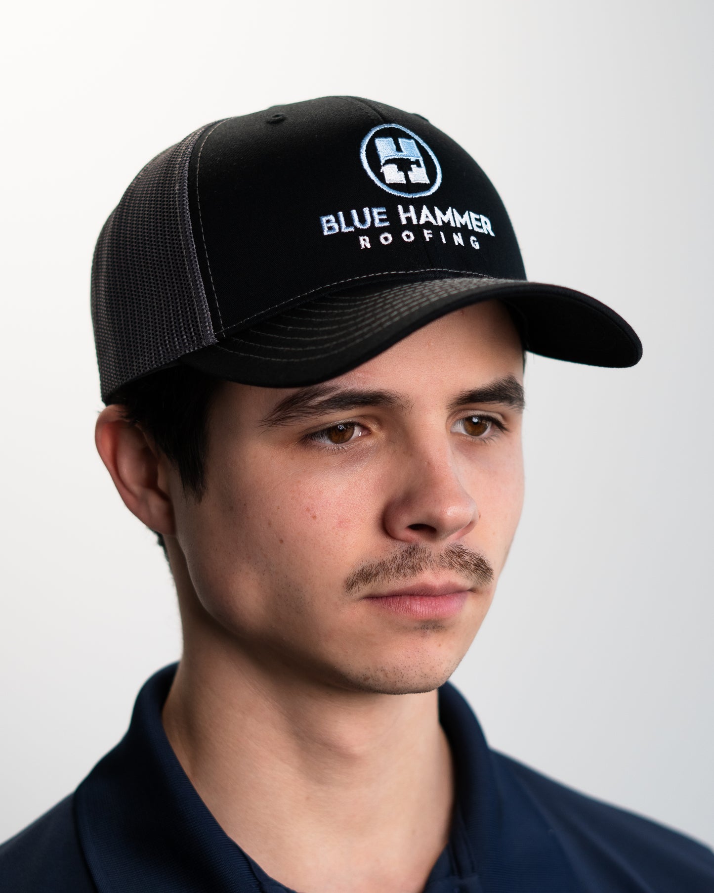 Blue Hammer Trucker Hat Black