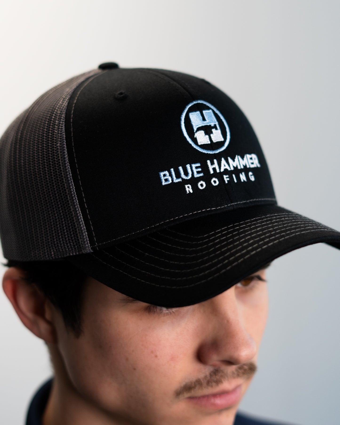Blue Hammer Trucker Hat Black