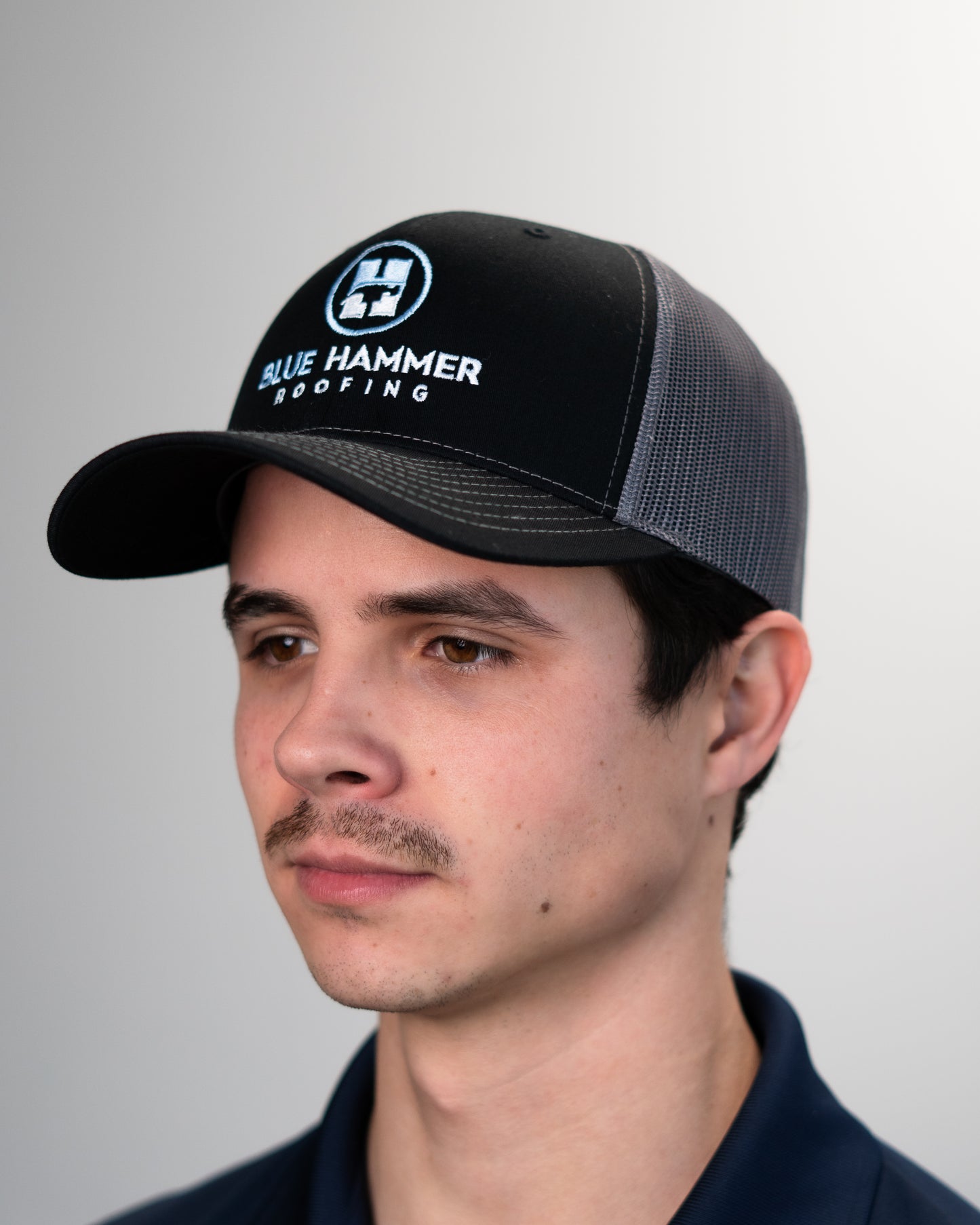 Blue Hammer Trucker Hat Black